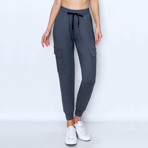 Cargo Jogger Pants High Rise Gray NWT - Picture 12 of 13